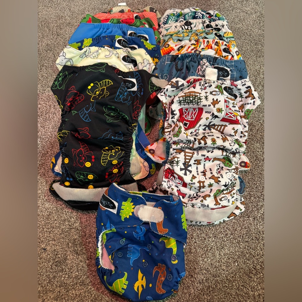 Imagine Cloth Diaper Lot - 15 Complete Diapers